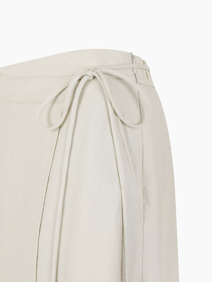 Beige wrap skirt  - null - Beige | Sisley K image number 3